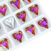 6240 Crystal Wild Heart Charms Glass Austria Loose Beads Pendant Rhinestones for DIY Earring Necklace Jewelry Accessories 12Pcs