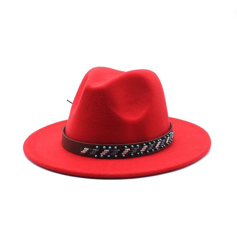 British Woolen Jazz Top Hat Men And Women Big Eaves Hat Big Eaves Felt Hat Trendy Hat