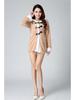 Khaki Reindeer Moose Rhinoceros Christmas Costume Coat with Shorts