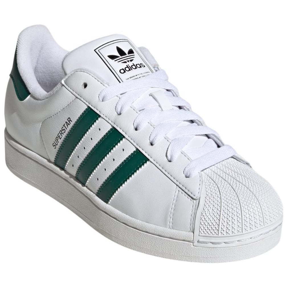 Adidas Superstar 2 White Collegiate Green Unisex Sneakers Cloud-White Core-Black JQ4730