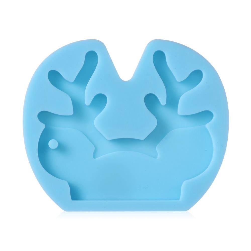 Christmas Silicone Mold Xtmas Tree Hanging Tags Keychain Pendant Mold Santa Claus Elk Resin Craft Mold Candy Chocolate Cake Tool