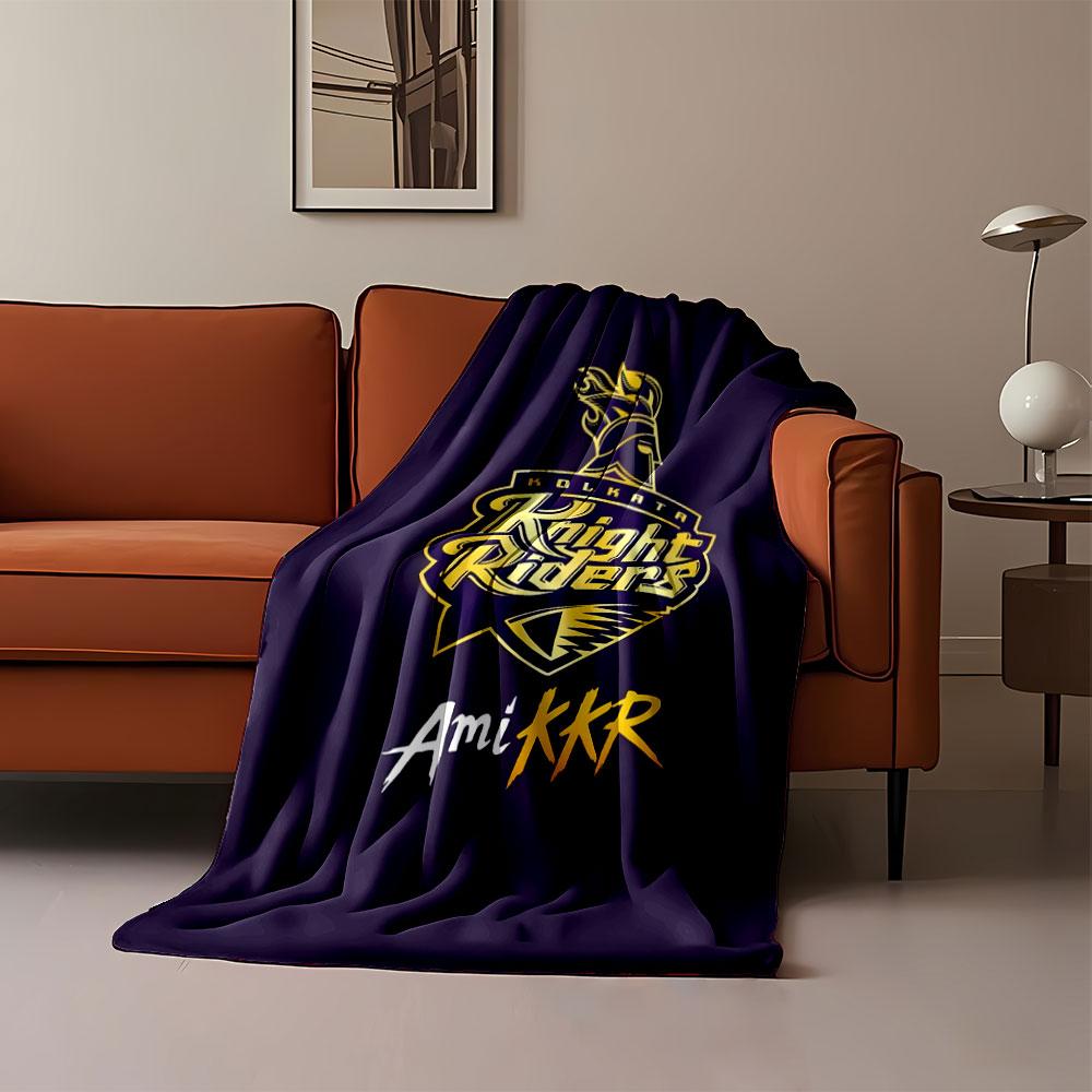 Kolkata Knight Riders Logo Blanket print blanket soft and cozy perfect for the living room bed sofa or a nap,gift