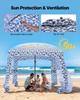 VEVOR Beach Cabana, 1.83 x 1.83 m Beach Canopy with Side Wall, UPF 50+ Protection Easy Setup Cabana Tent with Sand Pockets