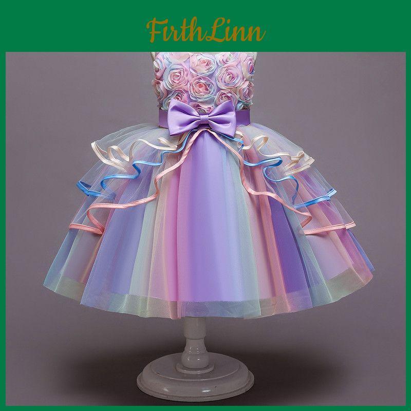 Girls For Flower Dress Kids Appliques Ball Gown Little Girl Princess Dresses Elegant Party Costumes Children Clothing