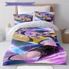Biancheria da letto con motivo Demon Hunters Kpop, Set piumone Copripiumino Federa Regalo di Compleanno per la Casa (1 * copripiumino + 2 * federa, senza nucleo)
