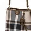 Daks Beige Check Leather Shoulder Bag Dcba6e712i2