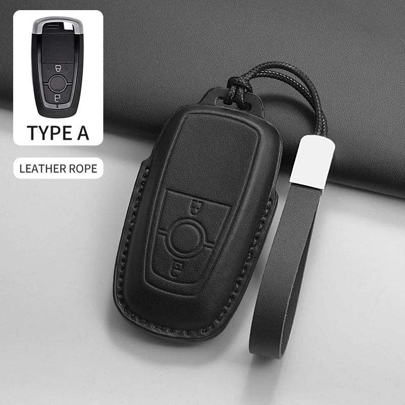 Car Key Case Cover for Ford Ranger Wildtrak Focus C-Max Galaxy Mondeo Explorer Edge EcoSport for Mustang Car Key Case Shell Fob
