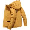 Mens Winter Down Jacket Hooded Thick Warm Outdoor Workwear Loose Fit Casual Parka Cold Weather