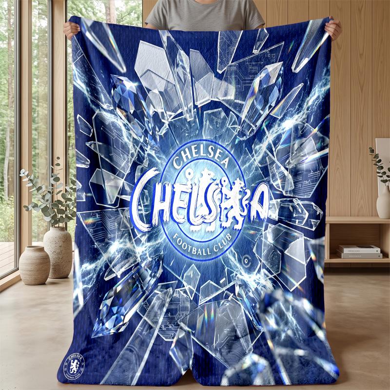 Chelsea FC Theme blanket Soft Flannel Blanket Plush Throw Blanket Cozy Sofa Bed Blanket for Home Decor