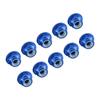 10 Stück M3 Nyloneinsatz Selbstsichernde Aluminiummuttern Sechskant Kontermutter Königsblau