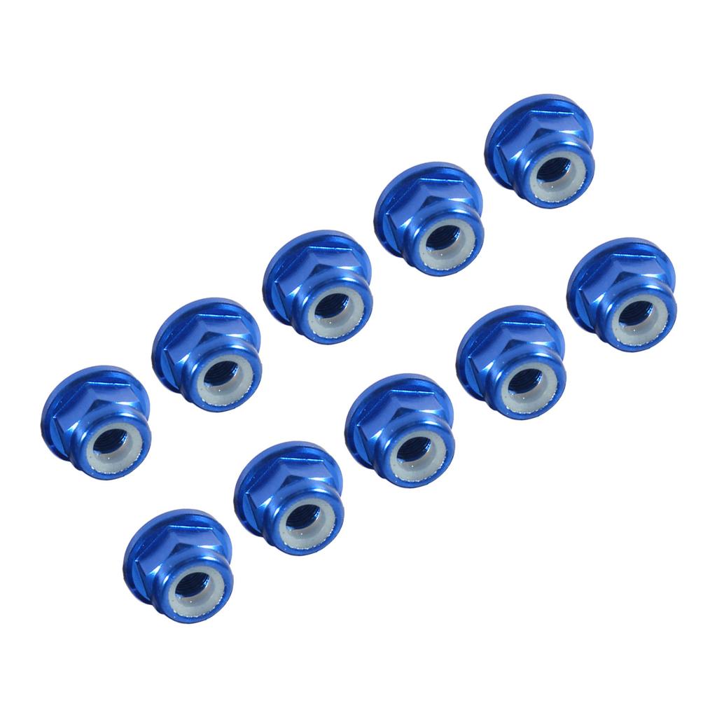10 ks M3 Nylonová vložka Samozajišťovací Hliníkové Matice Šestihranná Pojistná Matice Královská Modrá