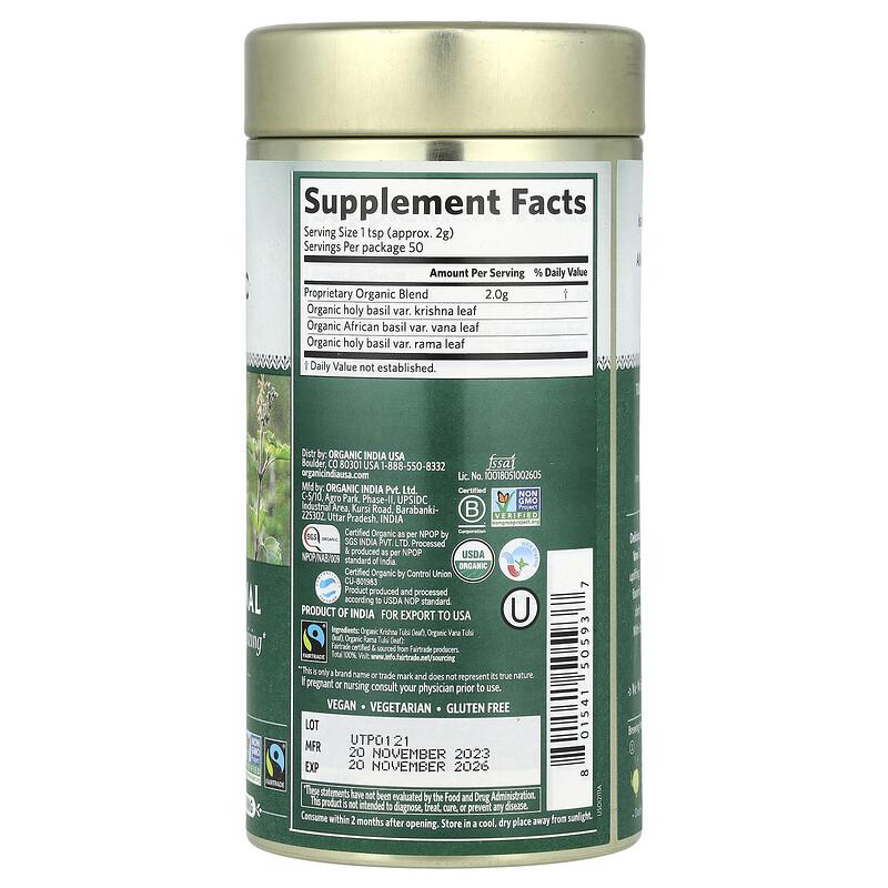 Tulsi Original Loose Leaf Tea, Caffeine Free, 3.5 Oz (100 G)