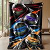 Teenage Mutant Ninja Turtles Cozy Flannel Blanket, Comfortable Warm Throw Blanket for Bedroom Sofa Home Use