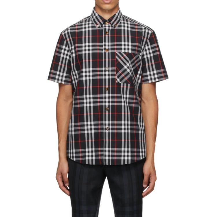 Burberry Shirt Men's Black Beige 80734101