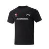 Li Ning T Shirts Unisex Black Crew Neck Moderate Straight Fit AHSVE61-1