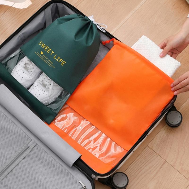 Travel Shoe Bag Shoes Storage Bags With Drawstring Closure Lightweighted and Durable for Travel