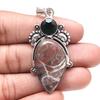 Pendant Designer Jasper Gemstone Handicraft Valentine'Day Silver Jewelry 2.5"