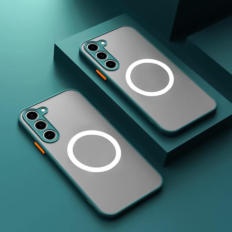 

Shockproof Armor Magnetic Case For Samsung A56 5G A36 A26 A16 A55 A35 A54 A34 A14 A15 A25 A53 A52S Translucency Matte Phone Case A32 4G