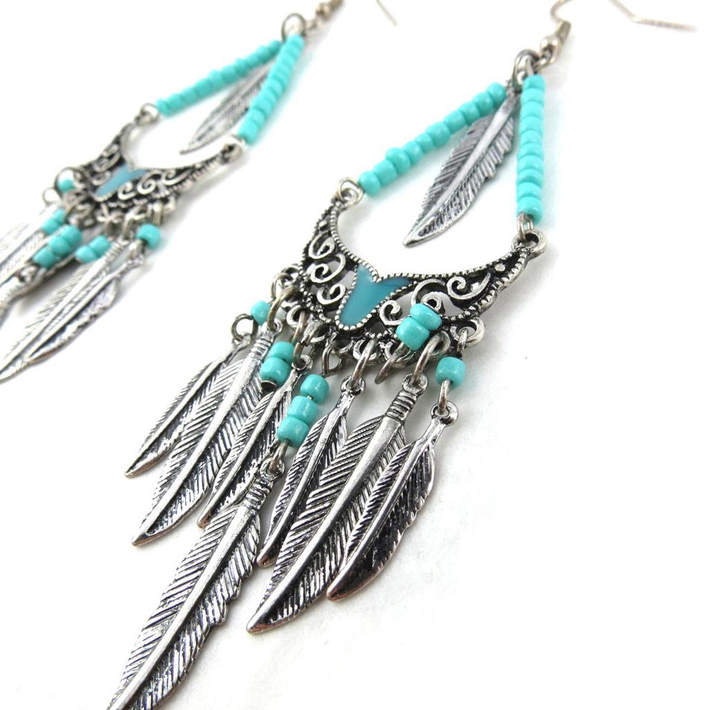 Les Trésors De Lily [N1101] - Turquoise 'Navajos' Designer Earrings