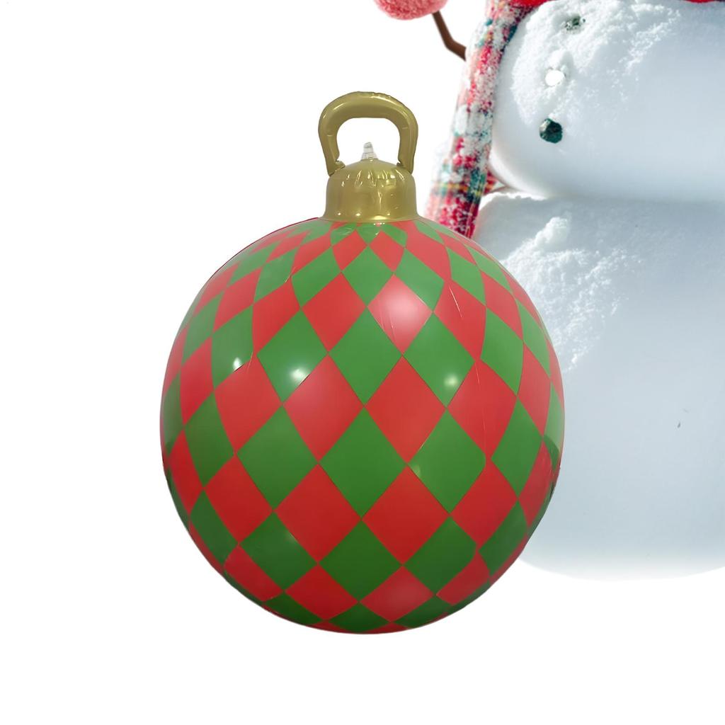 60cm Christmas Inflatable Decora Ball PVC Giant Big Large Balls Xmas Tree Decorations Toy Ball Without Light Ornament Balls