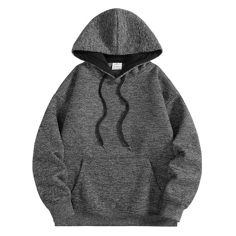 2025 Men's Trendy Hong Kong Style Long Sleeve Hooded Sweatshirt - Spring/Autumn Fashion Casual Pullover