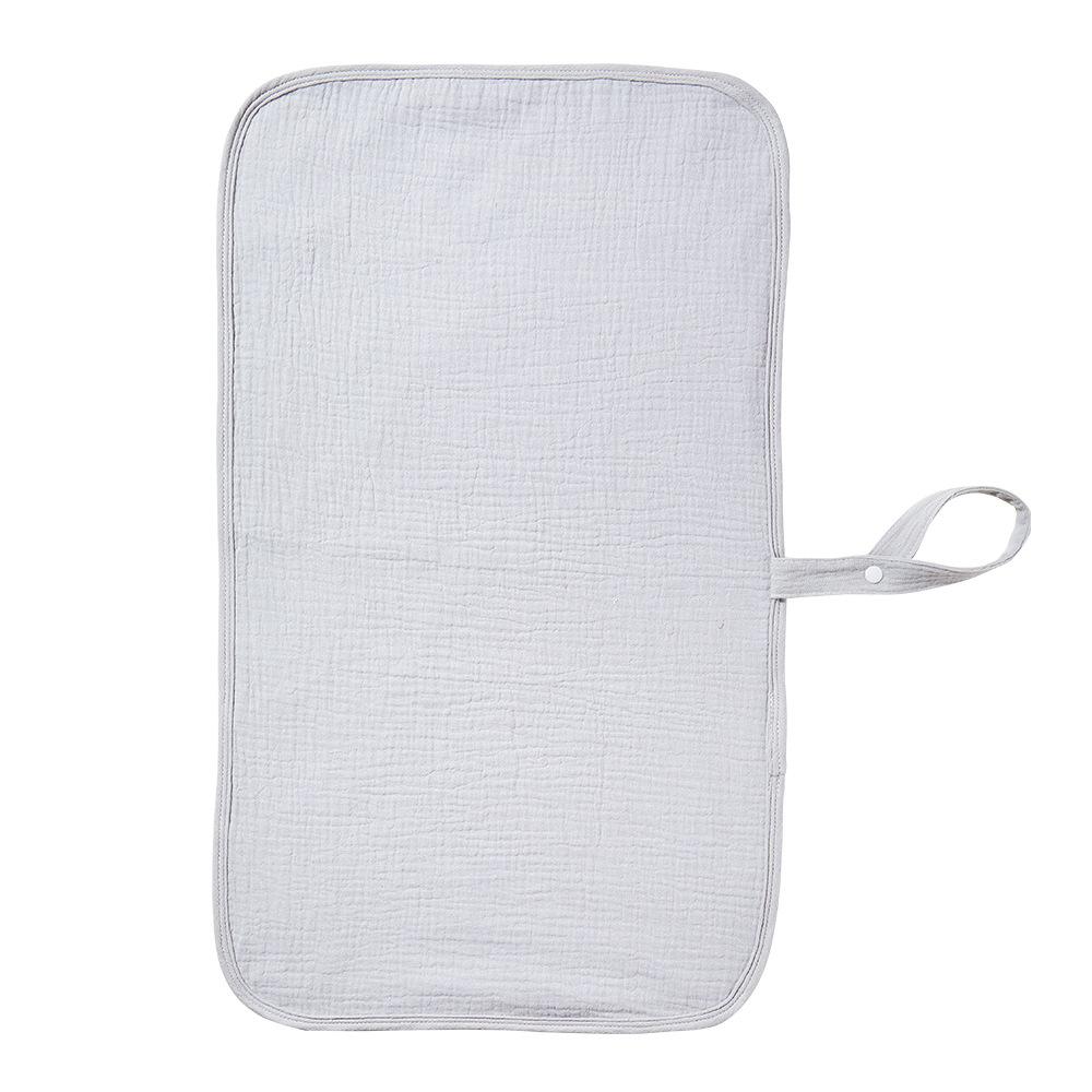 Soft Cotton Gauze Waterproof Changing Pad for Newborns | Breathable & Washable Portable Diaper Mat