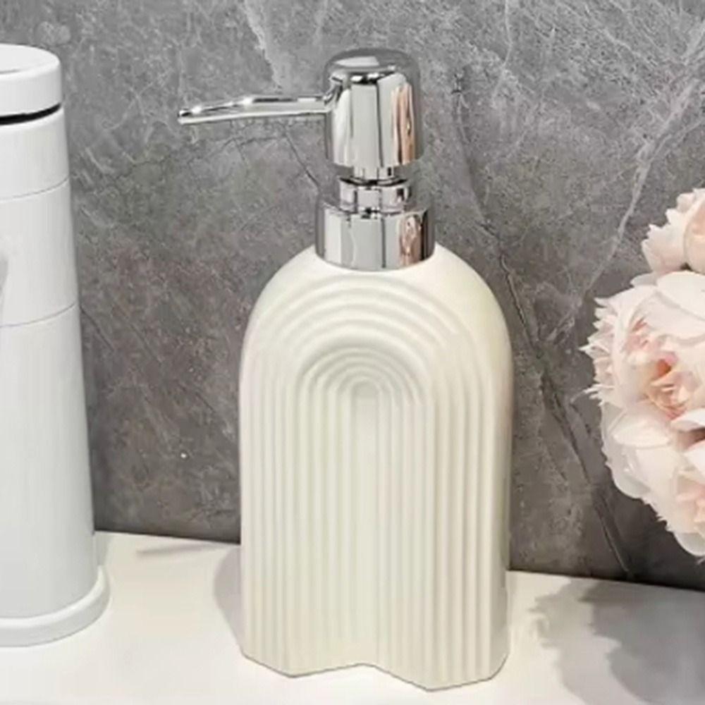 350ml Arched Shaped Soap Dispenser Refillable Liquid Lotion Storage Bottles Household