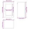 Wall Mounted Kitchen Cabinet with Glass Door Lucca Vintage Wood Look