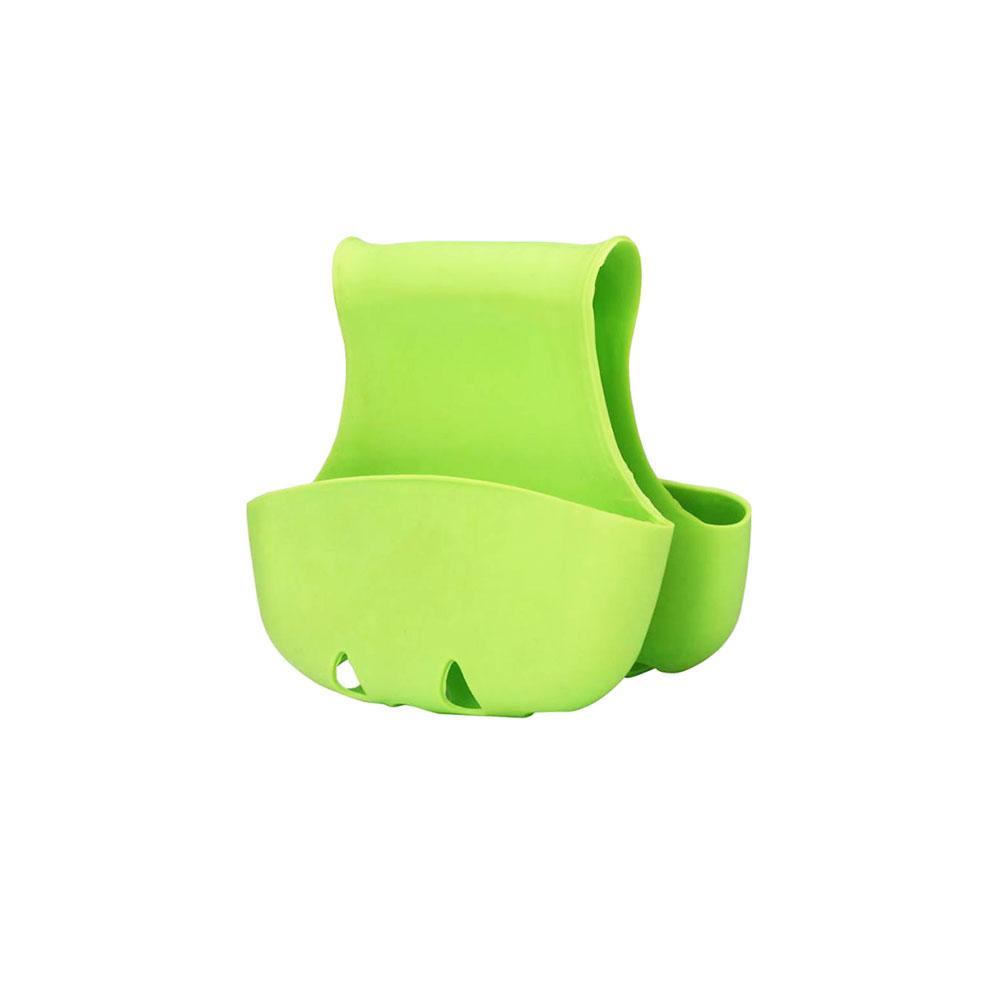 Silicone world Storage Holder Silicone Sink Saddle Style Organizer Kitchen Bathroom Holder Sponge Storage Rack Tools Hanging Bag
