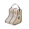 Boots Storage Bag Visible Dustproof Foldable Portable Boots Shoe Bag for Outdoor Travel Beige S