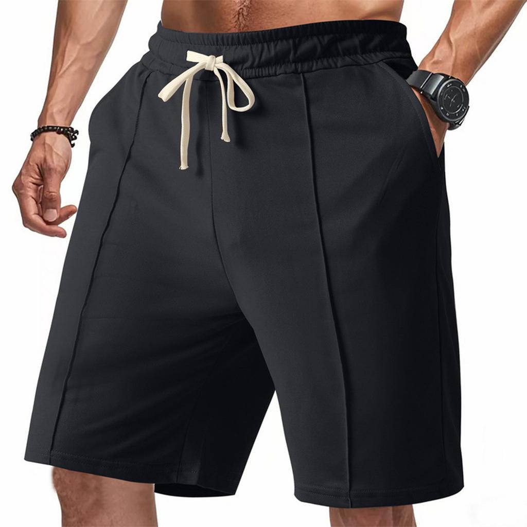 Men'S Straight Work Pants Fashionable And Casual Drawstring Shorts