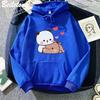 Cute Panda Bear Cartoon Hoodie Long Sleeve Bubu Dudu Korean Style Sweatshirts Women 90s Pink Funny Prints Kawaii