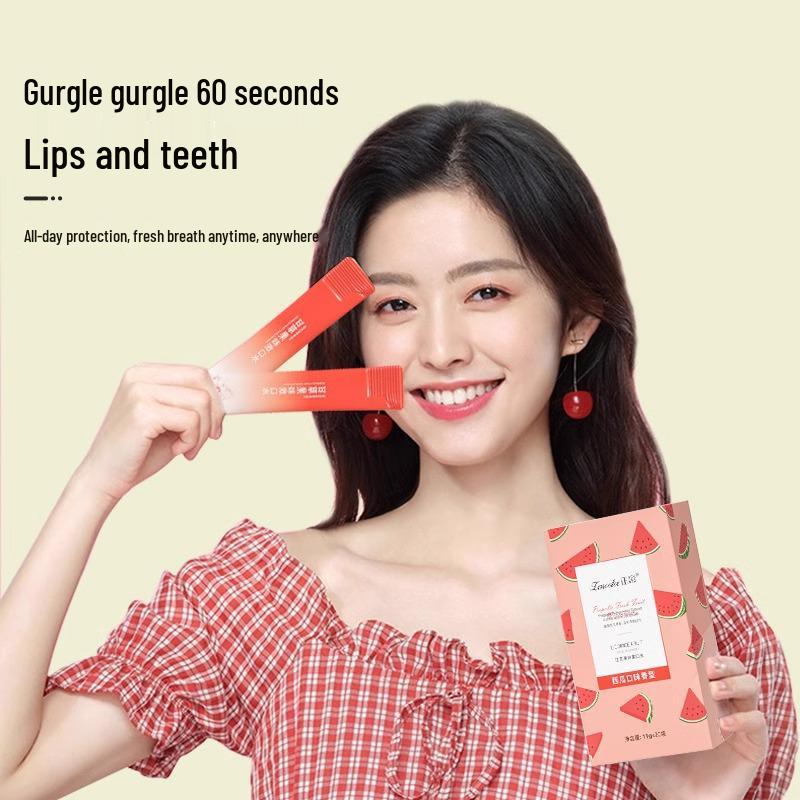 Fruit-Flavored Portable Mouthwash: Freshens Breath, Reduces Tartar, Quick Rinse, Long-Lasting Fragrance