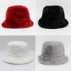 Womens Lamb Velvet Basin Hat Extrathickened Furry Solid Color Warm Winter