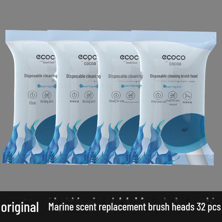 An der Wand montierte Einweg-Toilettenbürste – Doppeltrommel, keine toten Winkel, Badezimmer-Reinigungswerkzeug