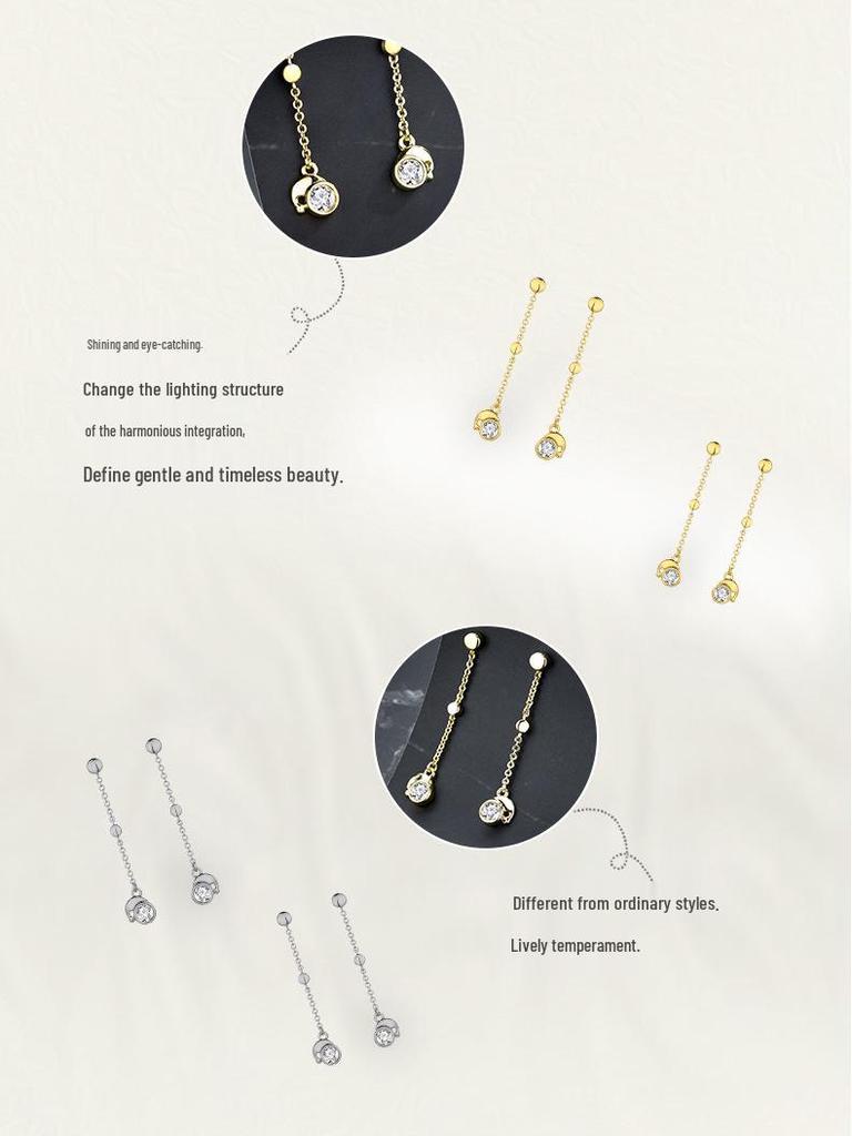 Nádherné Vánoční Náušnice s Třásněmi a Kamínky pro Ženy - Elegantní Zimní Design