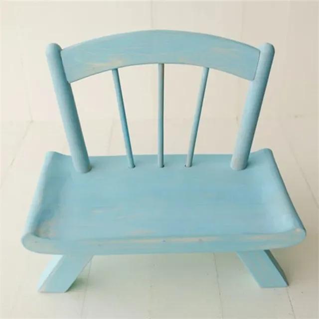 

NEW Product Newborn Photography Props Vintage Wooden Chair Bed Baby Furniture for Infant Photo Shooting Fotografia Posing Other синий