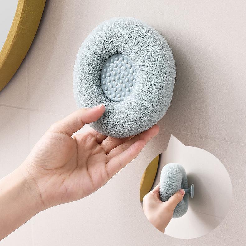 Bad Bad Dusche Massage Bad Ball Mit Sauger Pinsel Bad Körper Wäscher Zurück Reiben Schlamm Schwamm Peeling Pinsel