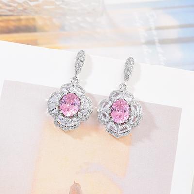 New Light Luxury Fashion Style Full Diamond Eardrops Earstuds with Zircon Inlaid Earrings