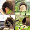 Hanging Coconut Bird House with Ladder,Natural Coconut Fiber Shell Bird Nest for Parrot Parakeet Lovebird Finch Canary,Coconut Hide Bird Swing Toys