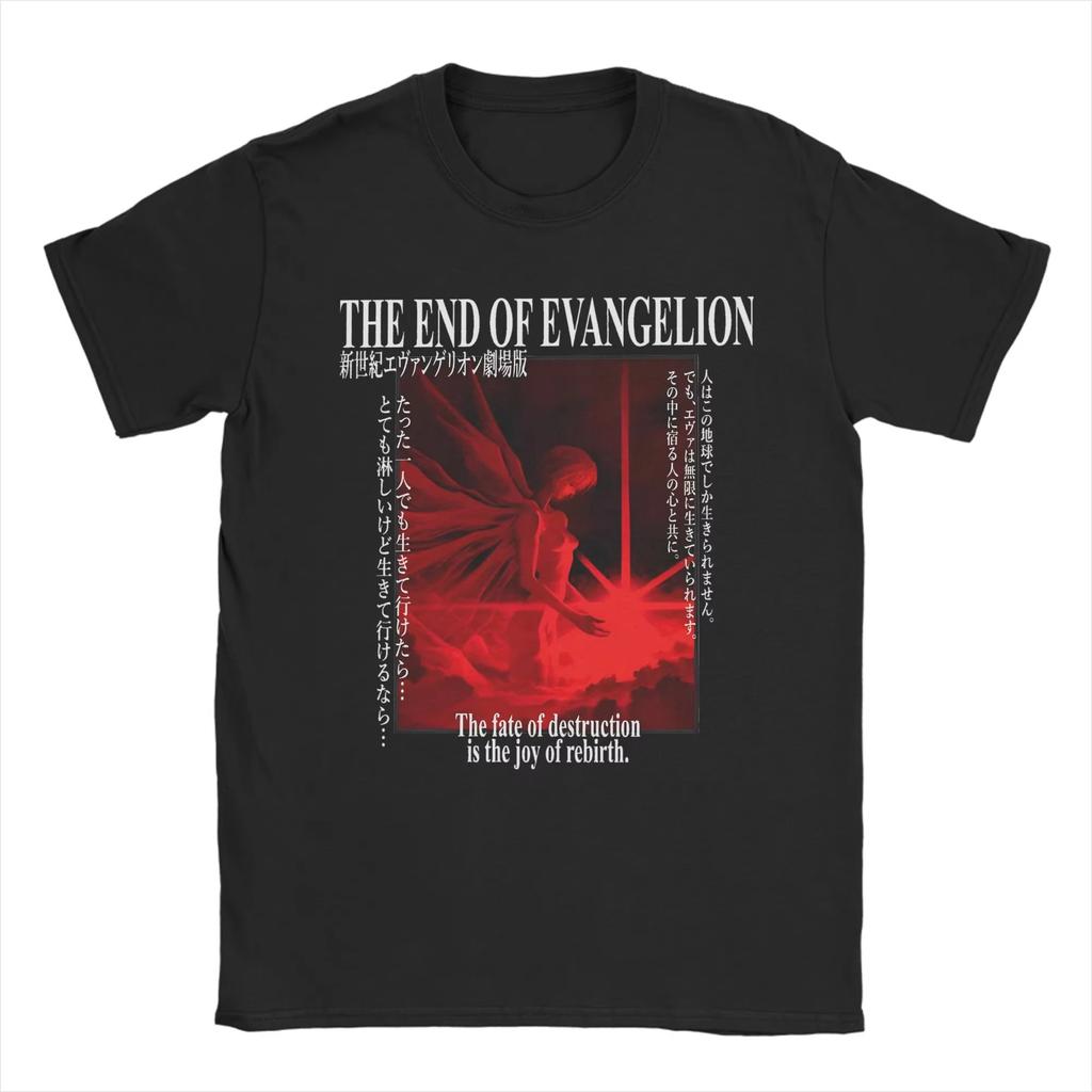 EVA Anime Printing Oversized Cotton 2026 T-shirt Men and Women Comfortable Fashion Street Y2K Summer Absorb Sweat Loose T-shirt