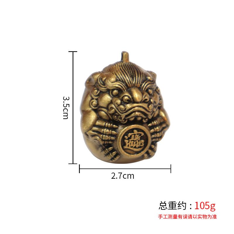 Brass Wealth-Attracting Pixiu Hand Ball Plaything Health Care Stress Relief Middle-Aged and Elderly Fitness Massage