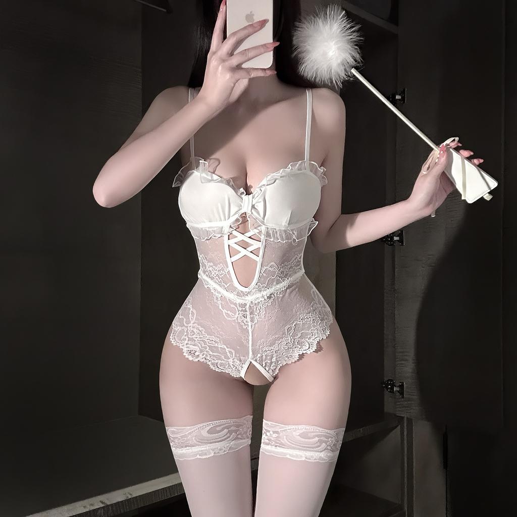 Sex Underwear Pure Sling Lace Perspective Uniform Temptation Crotch Free onesie Abstinence