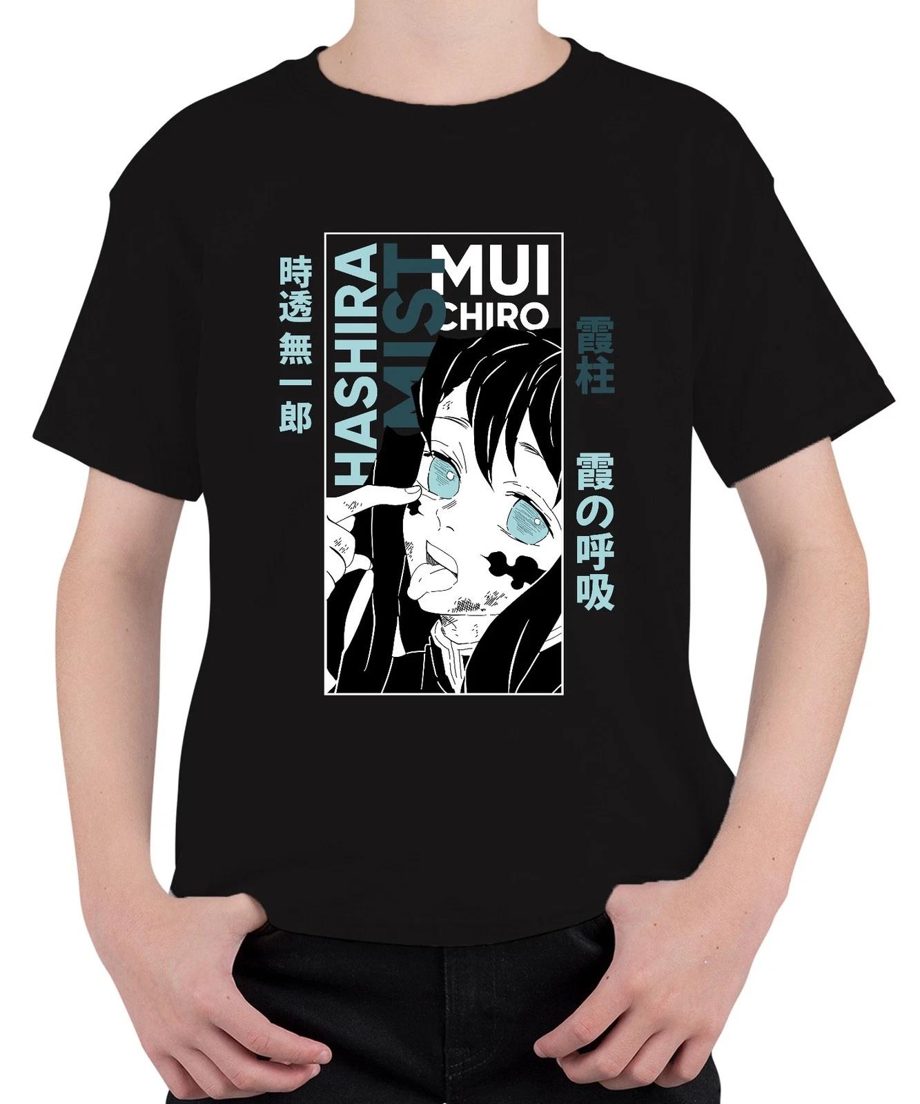 Muichiro Tokito Nebel Hashira Kimetsu no Yaiba Anime Manga Unisex Kinder T-Shirt XXL