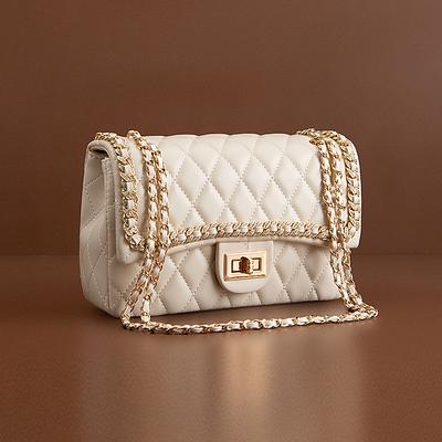 Small-scented Bag Women's Bag Chao Lingge Chain Bag Texture One-shoulder Underarm Crossbody Bag