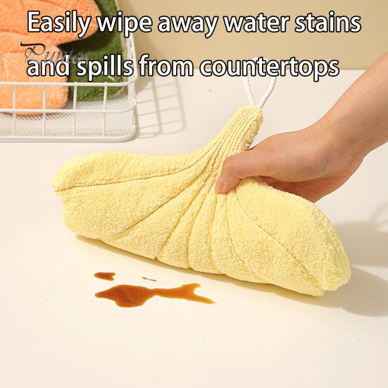 Bathroom Decor Hand Towel Leaf Shape Towel, Soft Absorbent with Hanging Loop, Decorative Shaped Cute Maple Ginkgo Design for Kitchen Drying Loop