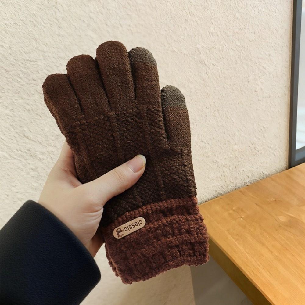 Cold Proof Knitted Gloves Windproof Mittens Fashion Touchscreen Gloves Outdoor Cycling