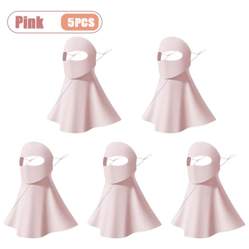 1-10PCS Ice Silk Face Mask Women Cooling Breathable UV Protection Eye Cover Summer Sun Mask Dustproof Stylish Face Gaiter