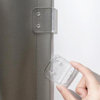 4 stuks douchegordijnclips, winddichte gordijnhaken zonder boren, toiletgordijnringen, clips voor het bevestigen van het zonwerende doek aan de rand.