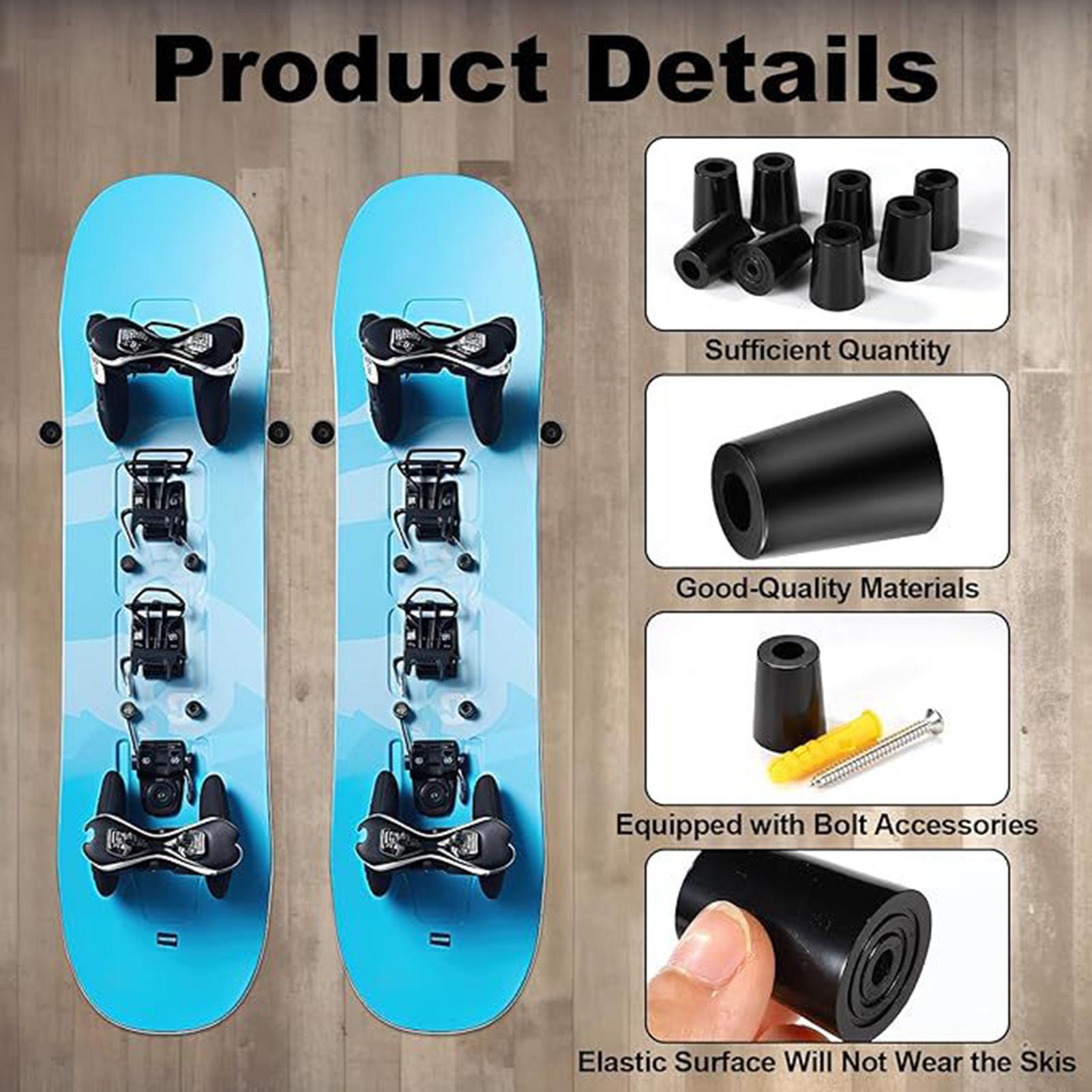 

Ski Wall Mount Vertical Snowboard Hanger Ski Storage for Garage Store Indoor Display Sports Shop Equipment Gear Skateboard CN
